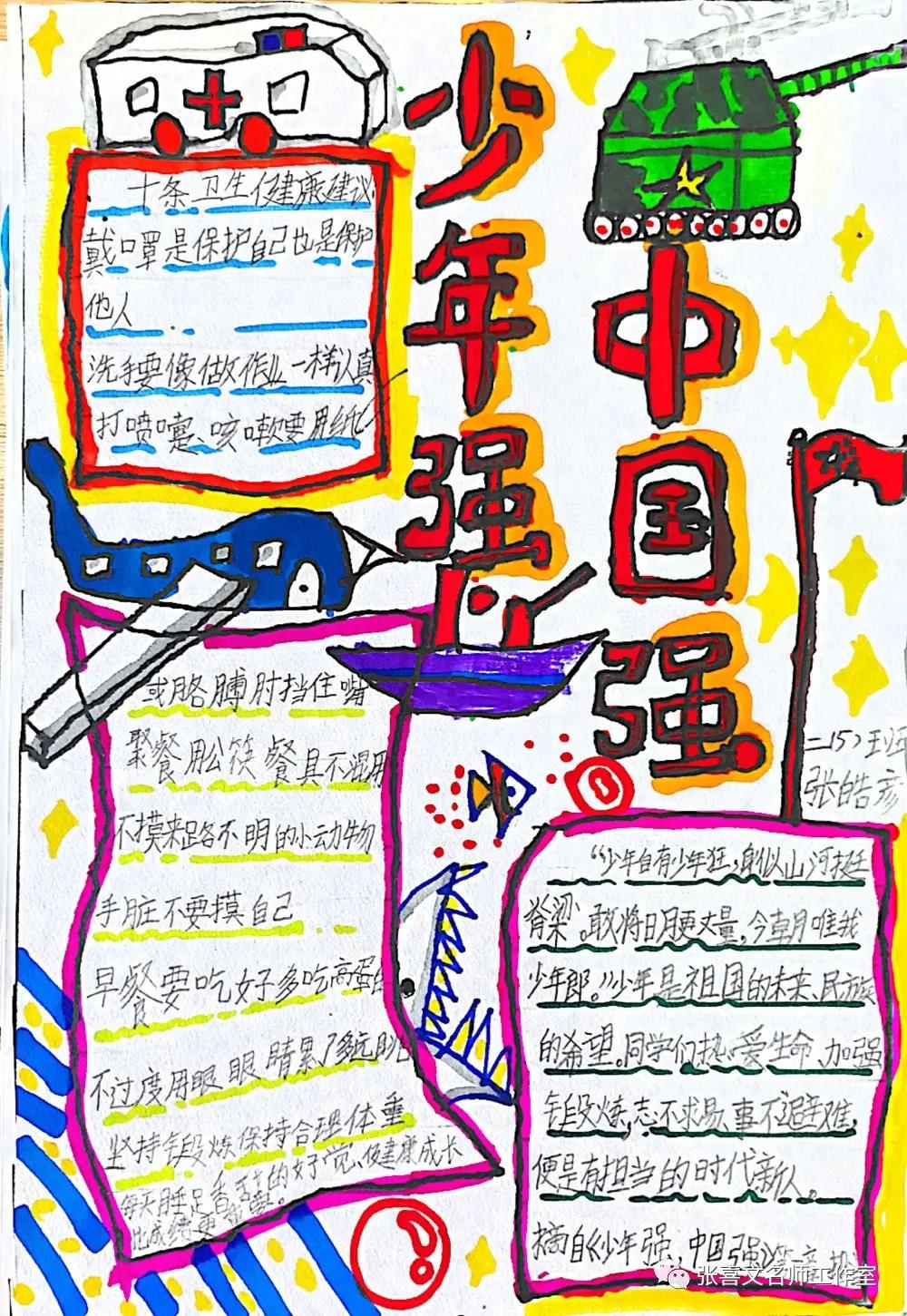 少年强则中国强手抄报绘画-图6