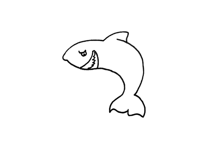 巨齿鲨怎么画-图2