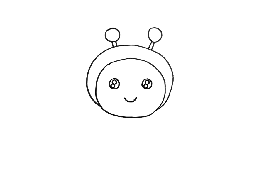 可爱卡通小蜜蜂怎么画-图1