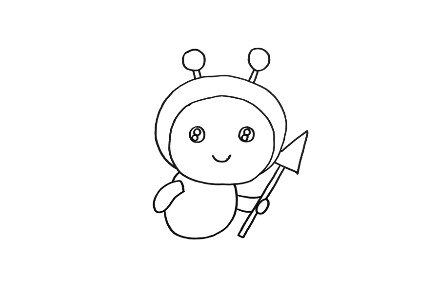 可爱卡通小蜜蜂怎么画-图2