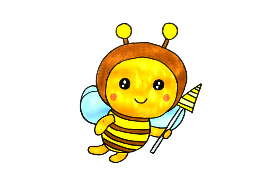 可爱卡通小蜜蜂怎么画