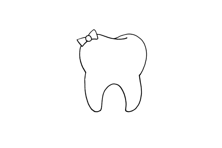 可爱卡通牙齿怎么画-图3