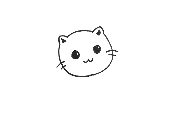 简单可爱的小猫咪怎么画-图2