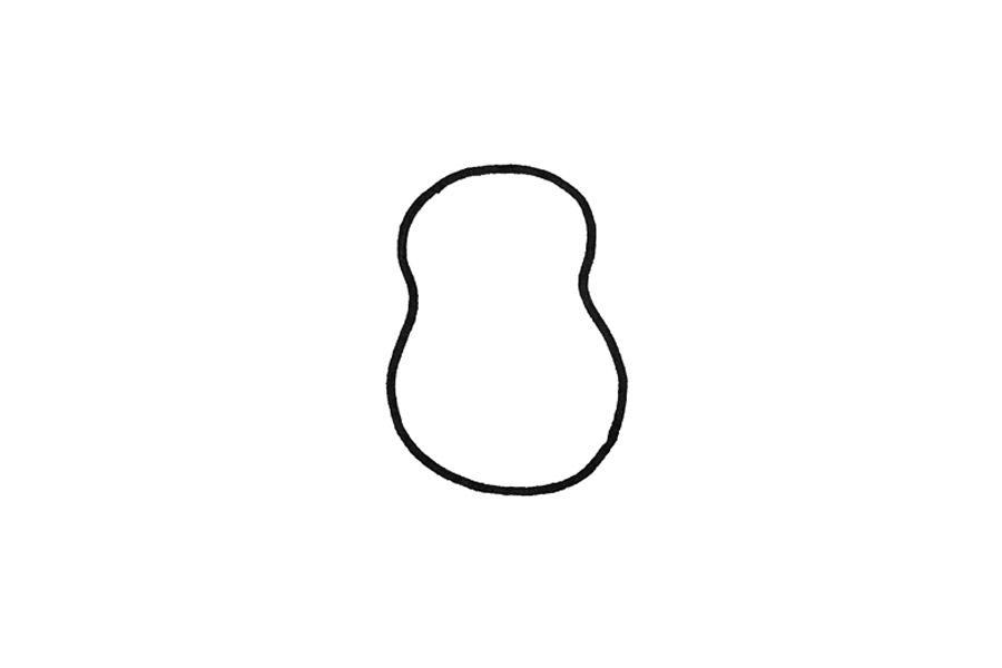 超简单的爱心大熊猫画法步骤-图1