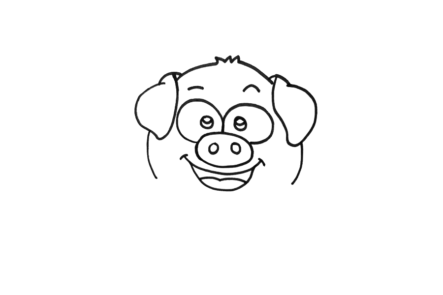 简单易画的可爱小猪怎么画-图2