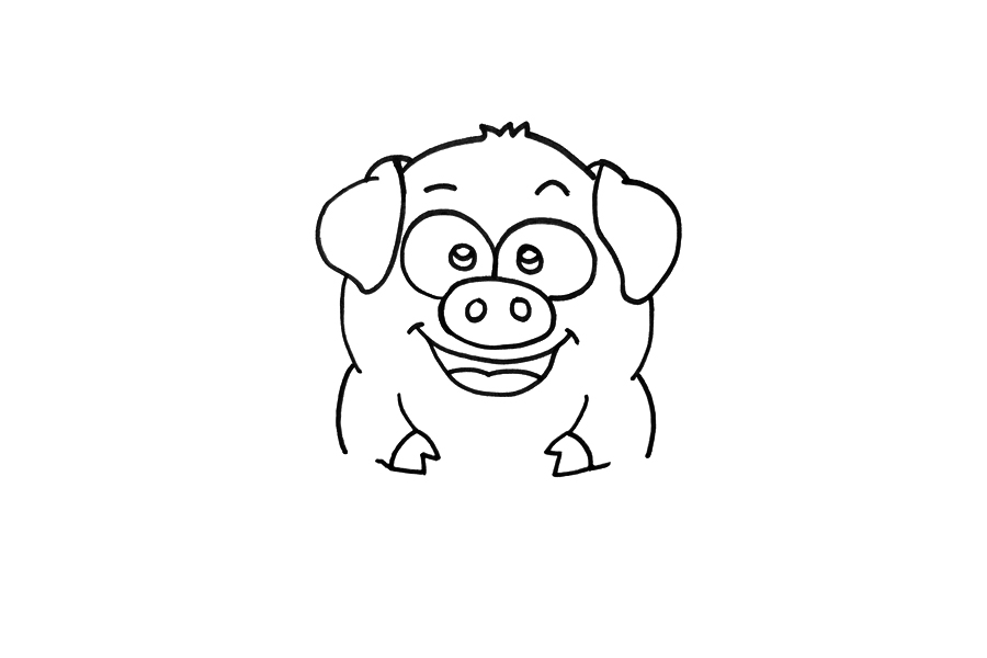 简单易画的可爱小猪怎么画-图3