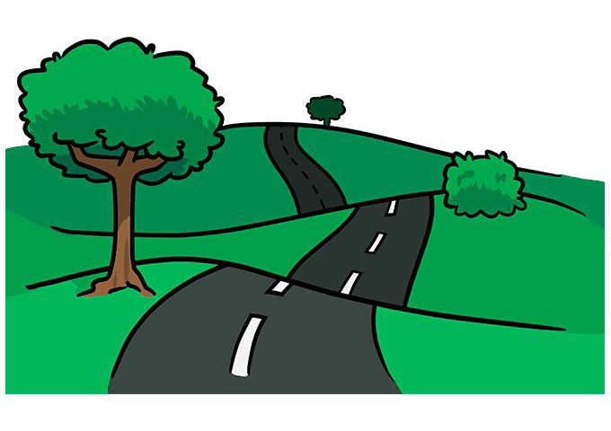 波浪公路怎么画