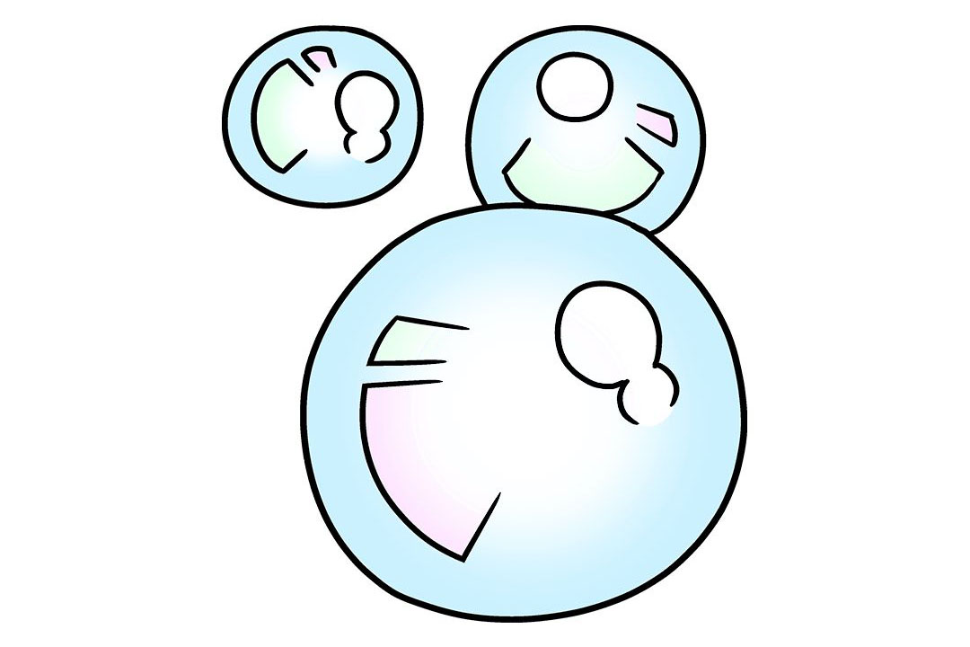 可爱的气泡怎么画