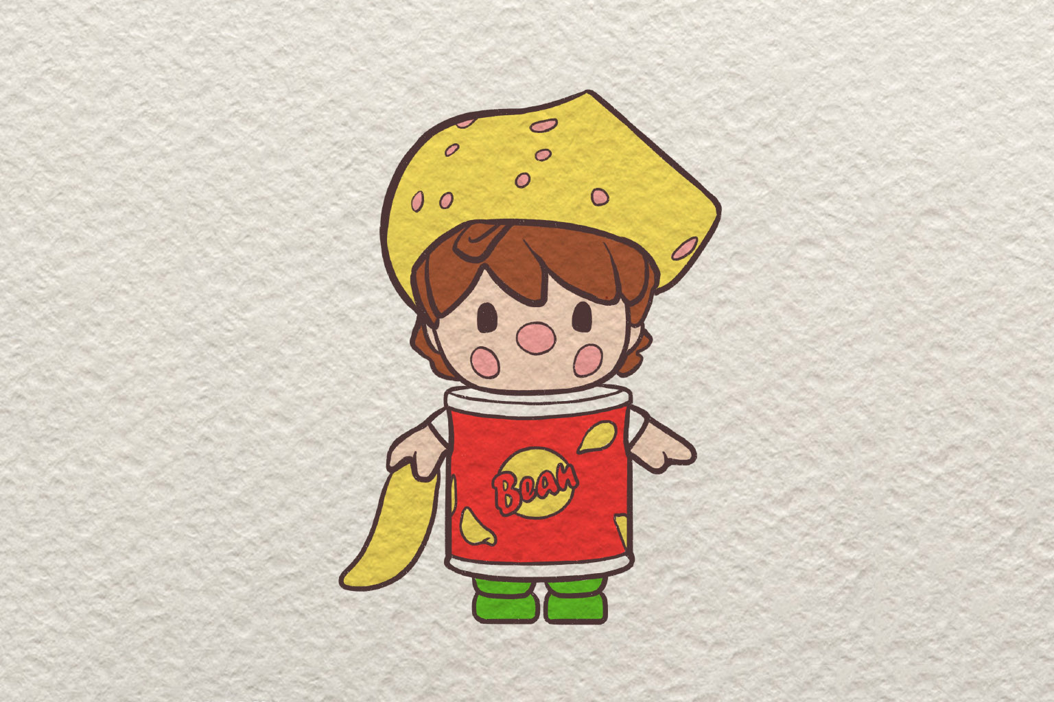 泡泡玛特薯片简笔画画法步骤