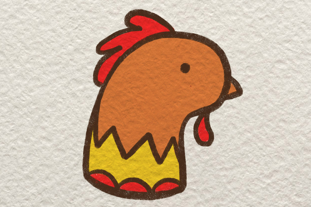 一组简单又可爱的小动物简笔画图片-图6