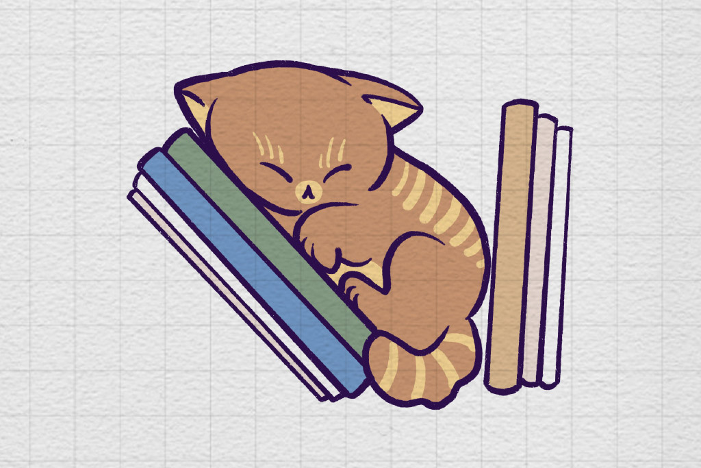 一组可爱小猫简笔画图片-图8