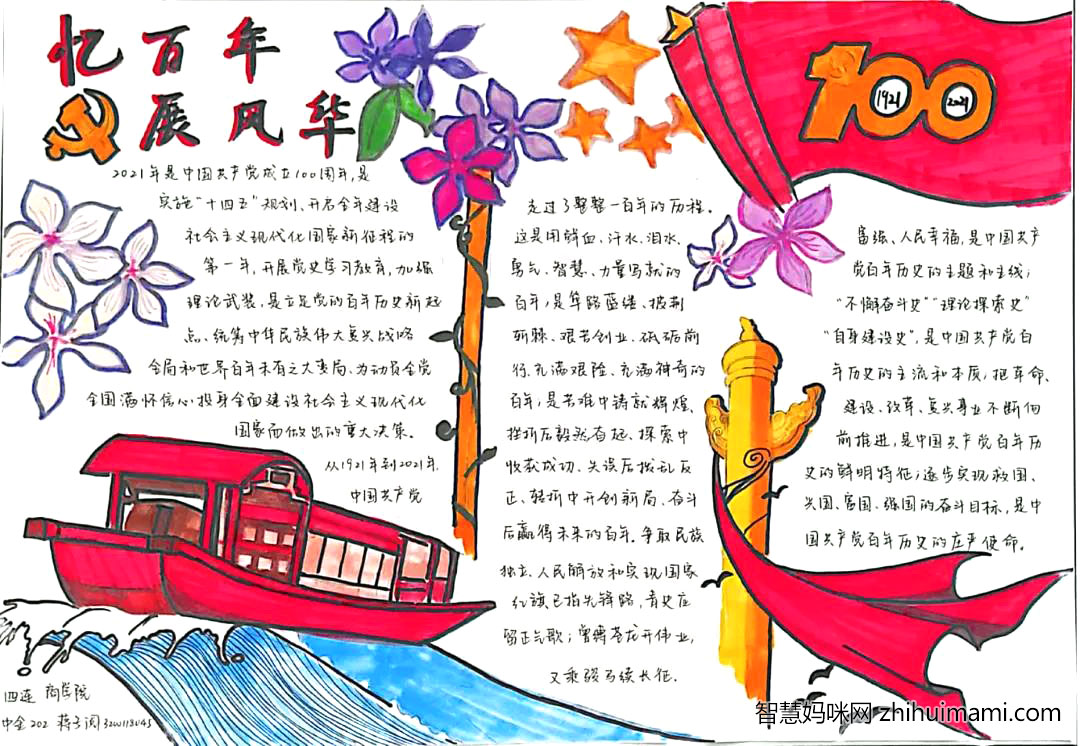 2021建党100周年手抄报一等奖作品-图2