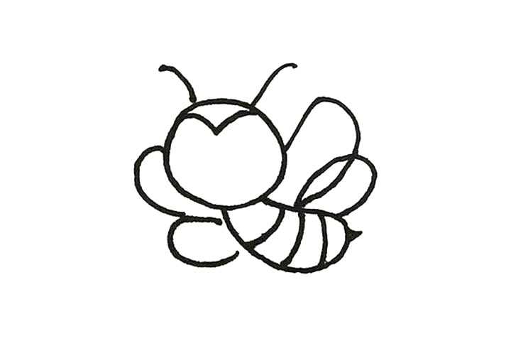 可爱蜜蜂怎么画-图2