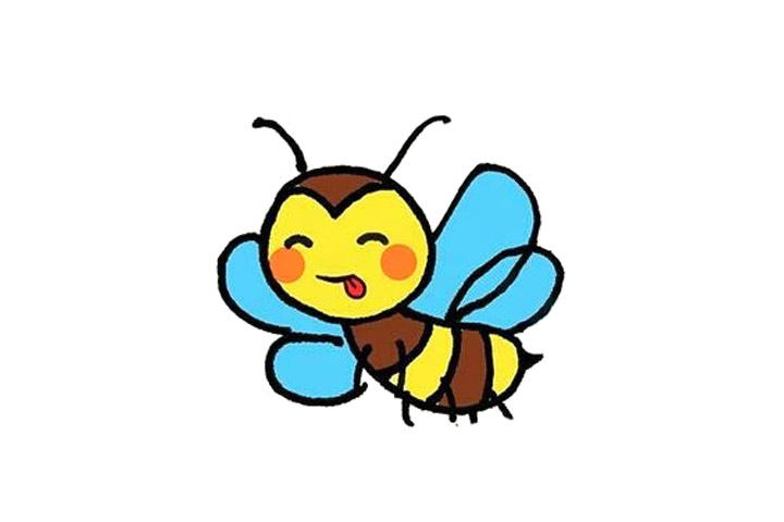 可爱蜜蜂怎么画