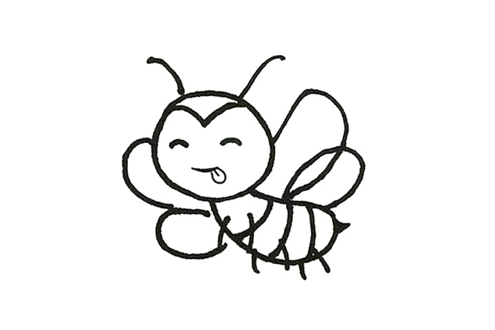 可爱蜜蜂怎么画-图3