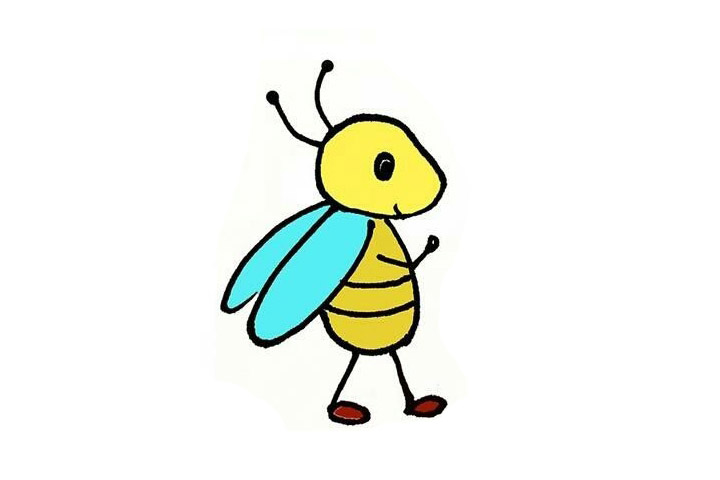 卡通可爱小蜜蜂怎么画