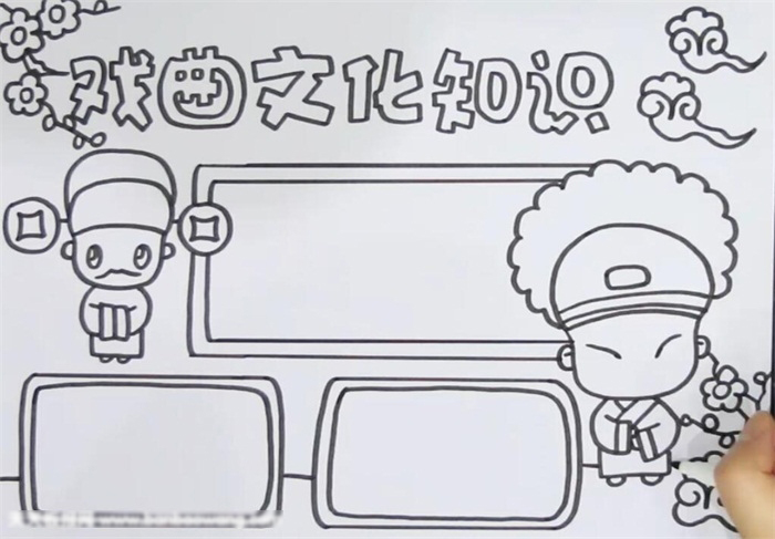 简单易画的戏曲文化知识手抄报-图2