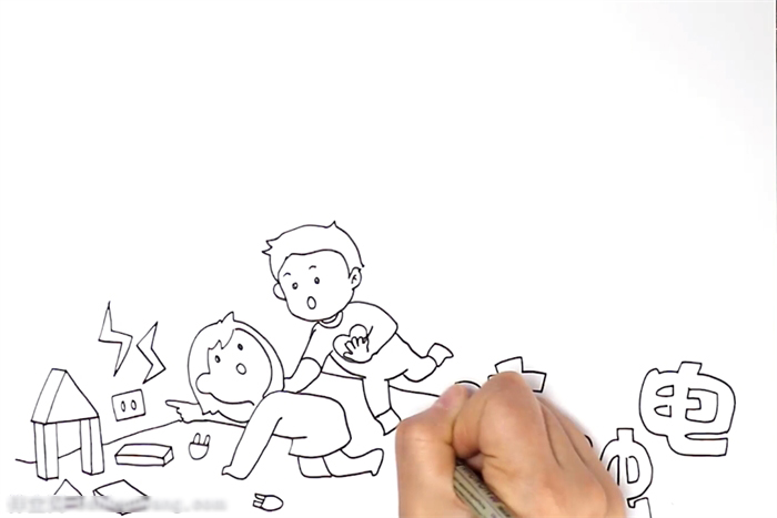 关于防触电的手抄报怎么画-图1