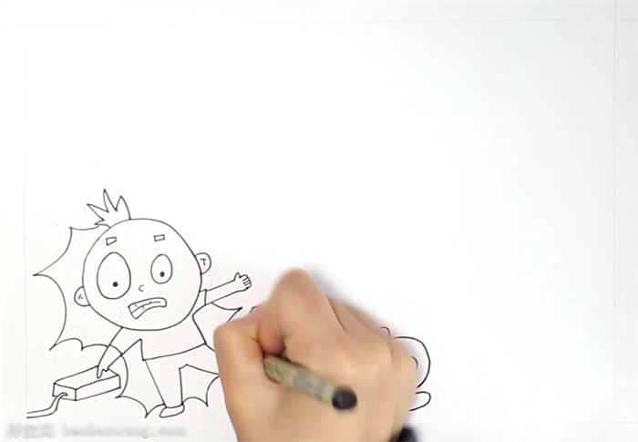 怎么画防电安全的手抄报-图1