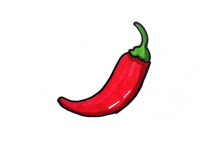 超简单辣椒怎么画