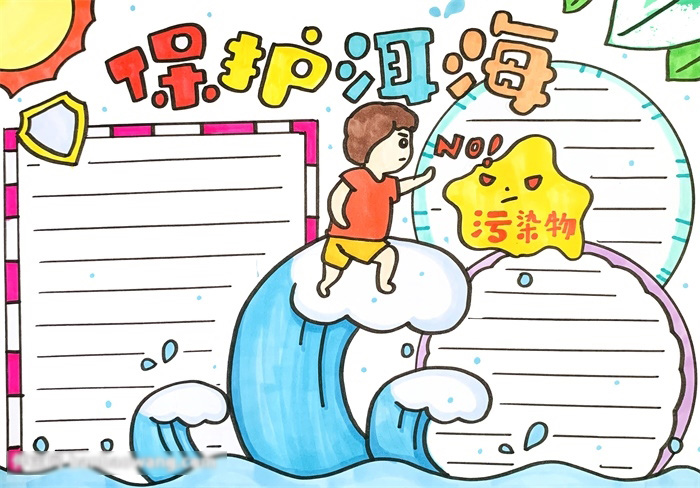 关于保护洱海的手抄报