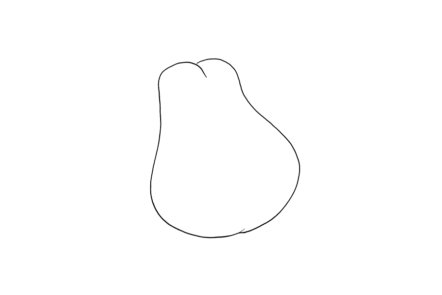简单的梨怎么画-图2