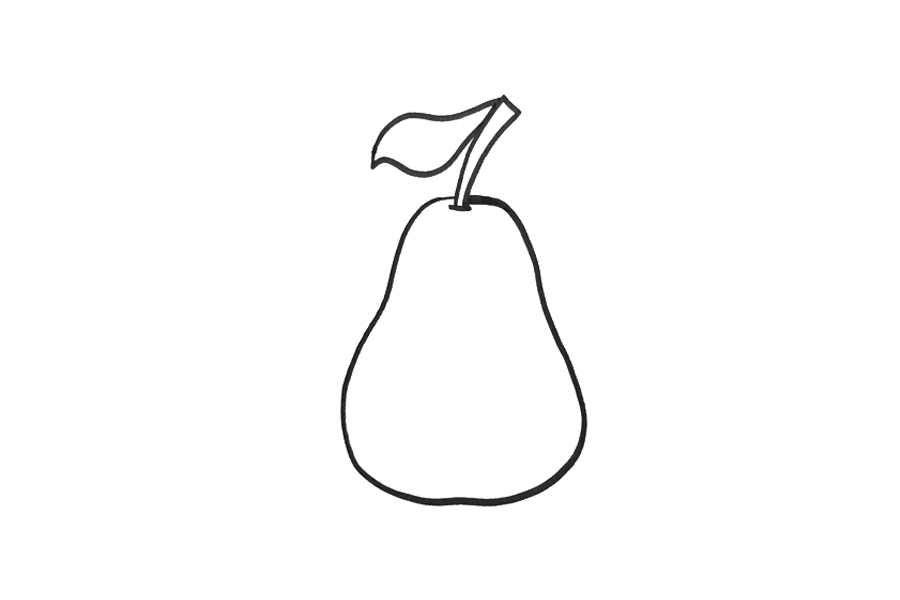 一步一步学画简单的梨-图2