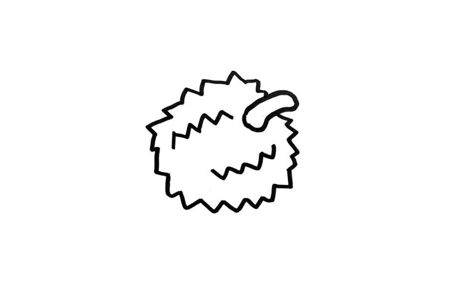 超简单的榴莲怎么画-图2