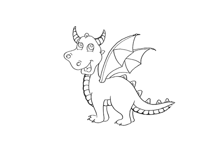 卡通飞龙怎么画-图2