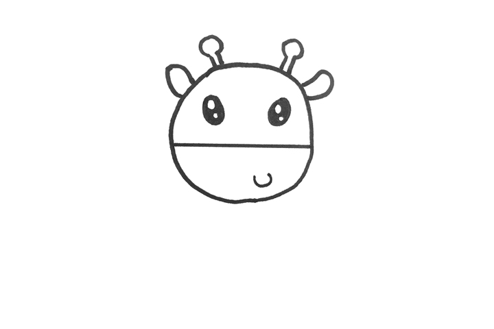 Q版可爱长颈鹿怎么画-图2