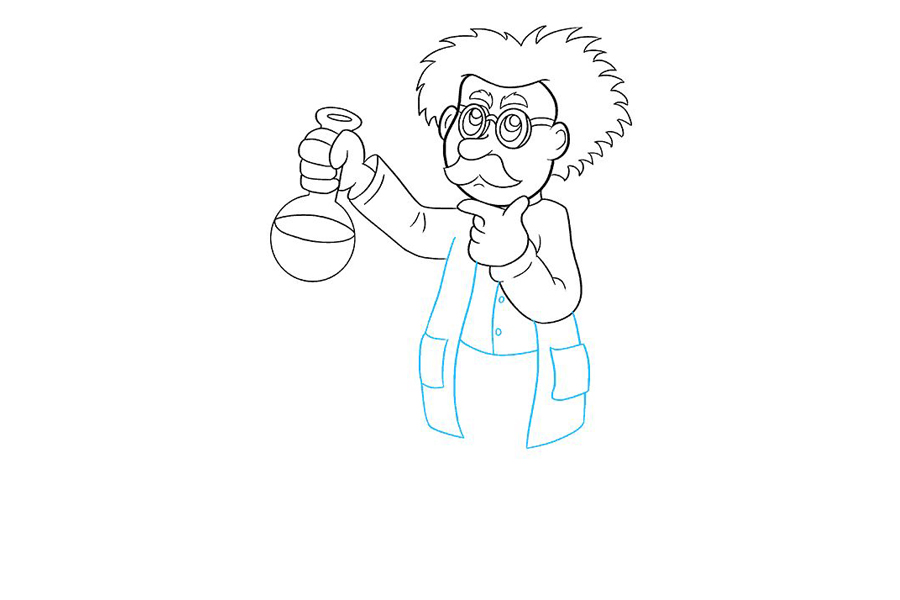 如何画卡通科学家-图7