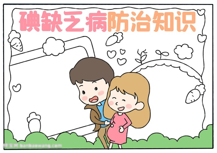 怎么画碘缺乏病防治知识的手抄报-图3