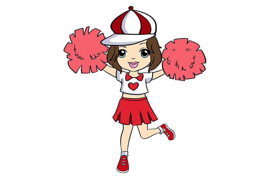 如何画啦啦队长