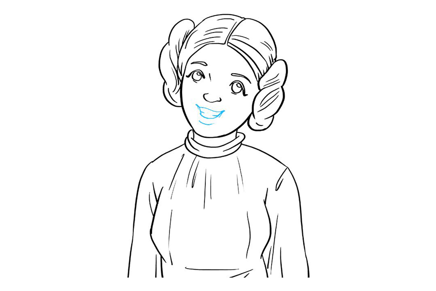 如何画莱娅公主-图9