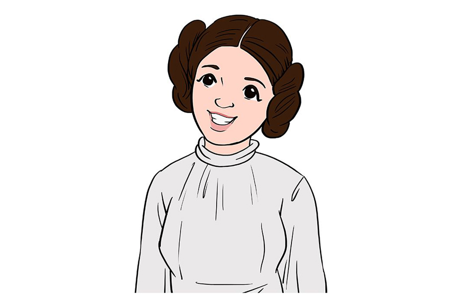 如何画莱娅公主