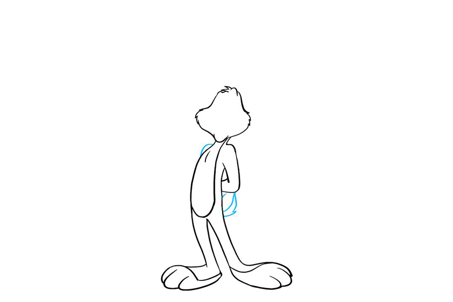 兔八哥怎么画-图6