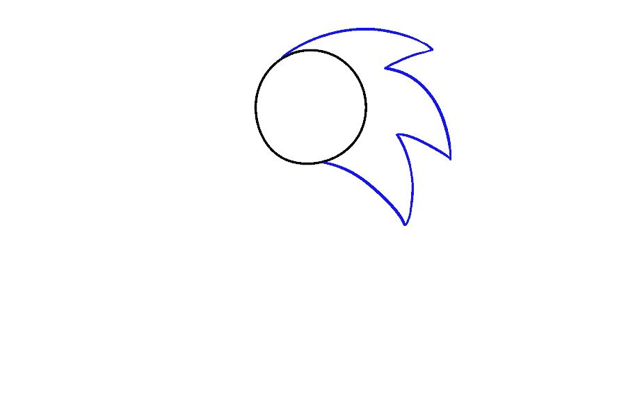 刺猬索尼克怎么画-图2