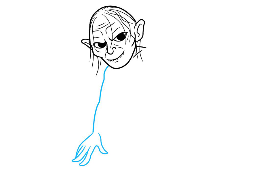 如何画指环王咕噜-图5