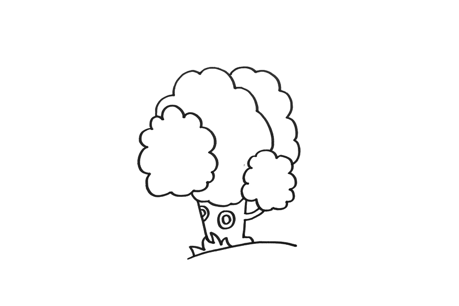 超简单的大树画法-图3