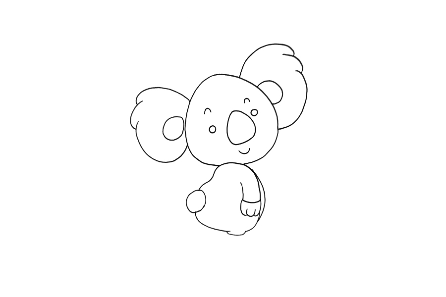 一步一步学画可爱考拉-图3