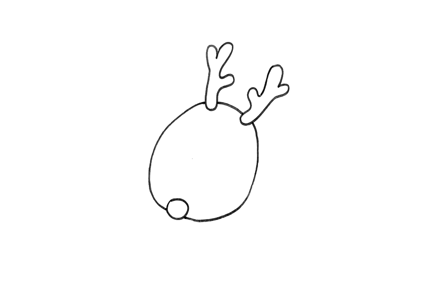 简单可爱麋鹿怎么画-图1