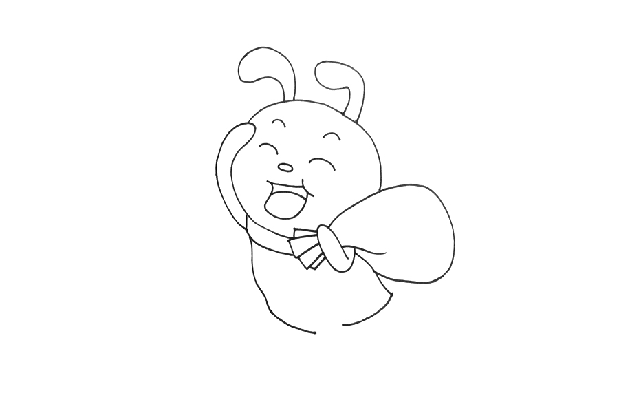 简笔画蚂蚁搬家怎么画-图2