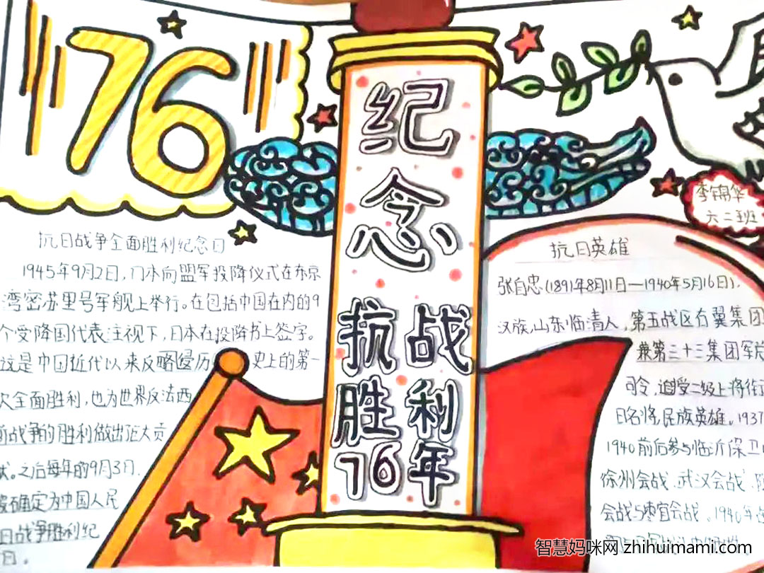 抗战胜利纪念日手抄报绘画-图1