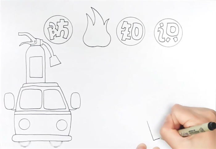 怎么画防火知识的手抄报-图1