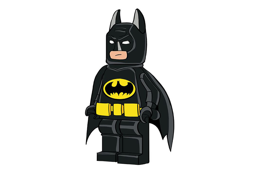 如何画乐高蝙蝠侠