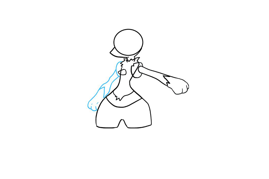 如何画卢卡里奥神奇宝贝-图4