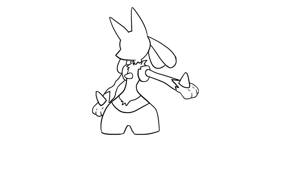 如何画卢卡里奥神奇宝贝-图7