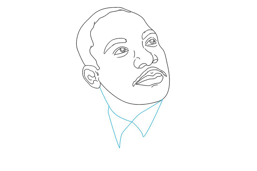 如何画马丁路德金-图8