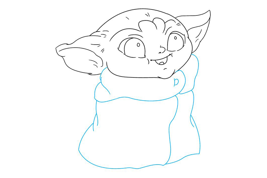 如何画可爱的尤达宝宝 曼达洛人-图6