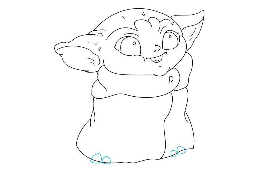 如何画可爱的尤达宝宝 曼达洛人-图7